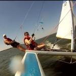 Nacra 5.0 hull flying