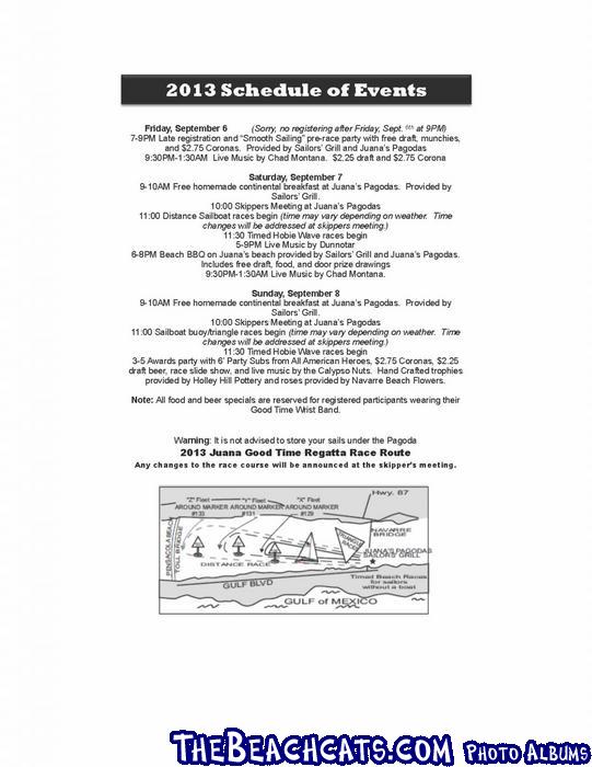 2013 Schedule of Events