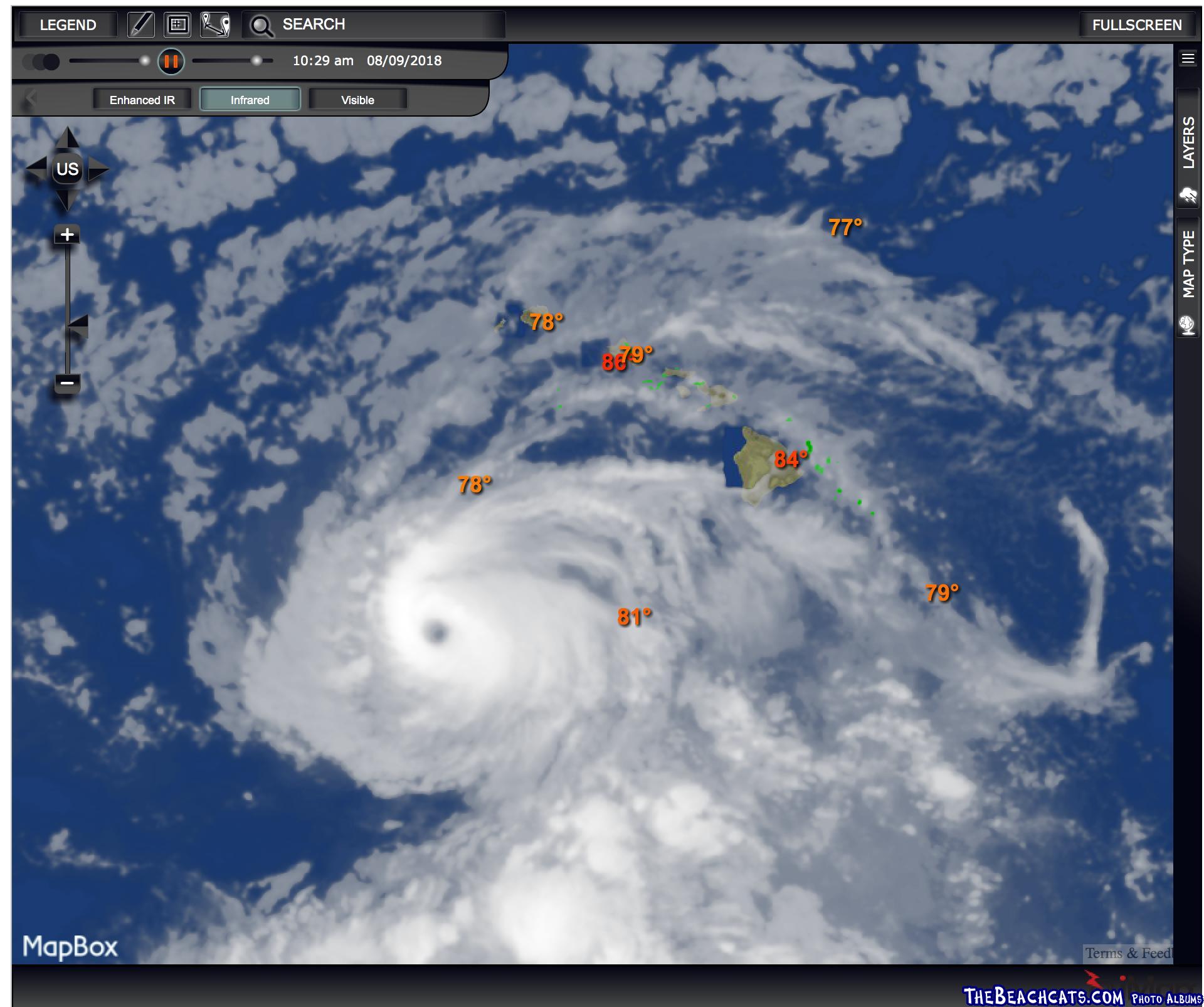 Hurricane Hector Passes