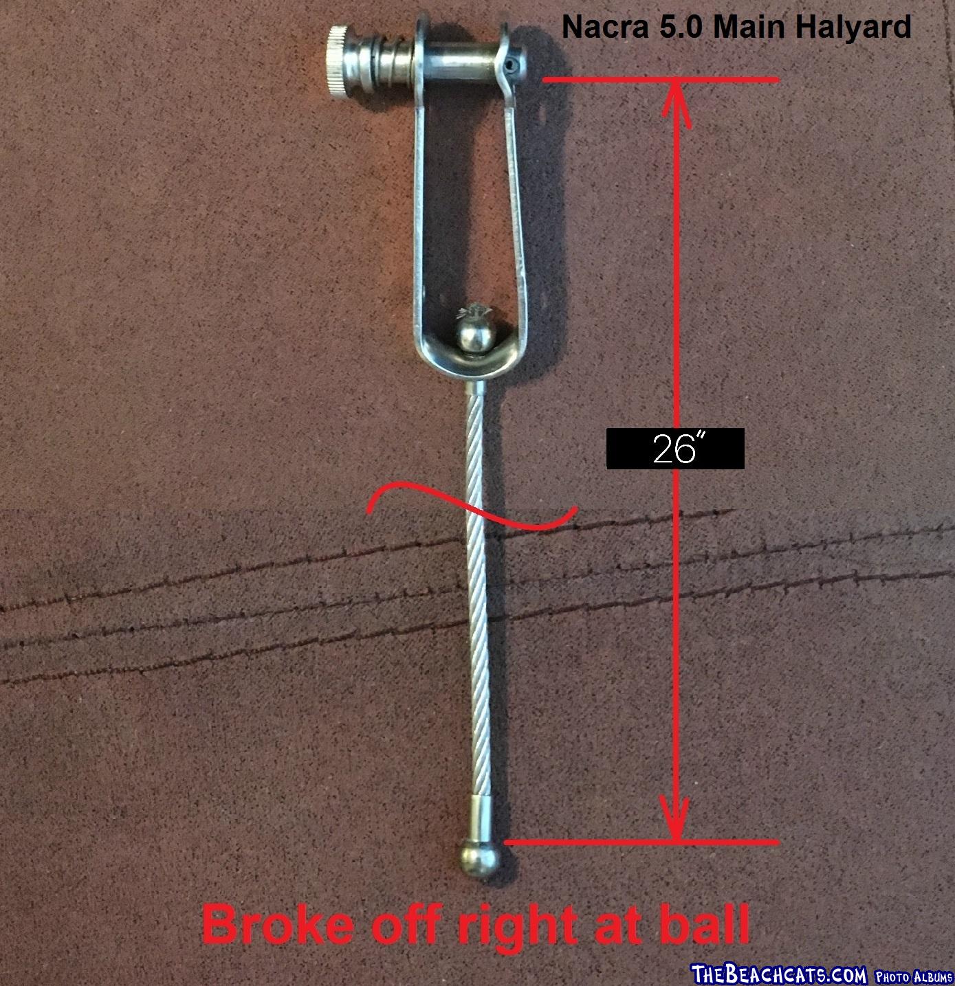 N5.0 Main Halyard Snapped Off