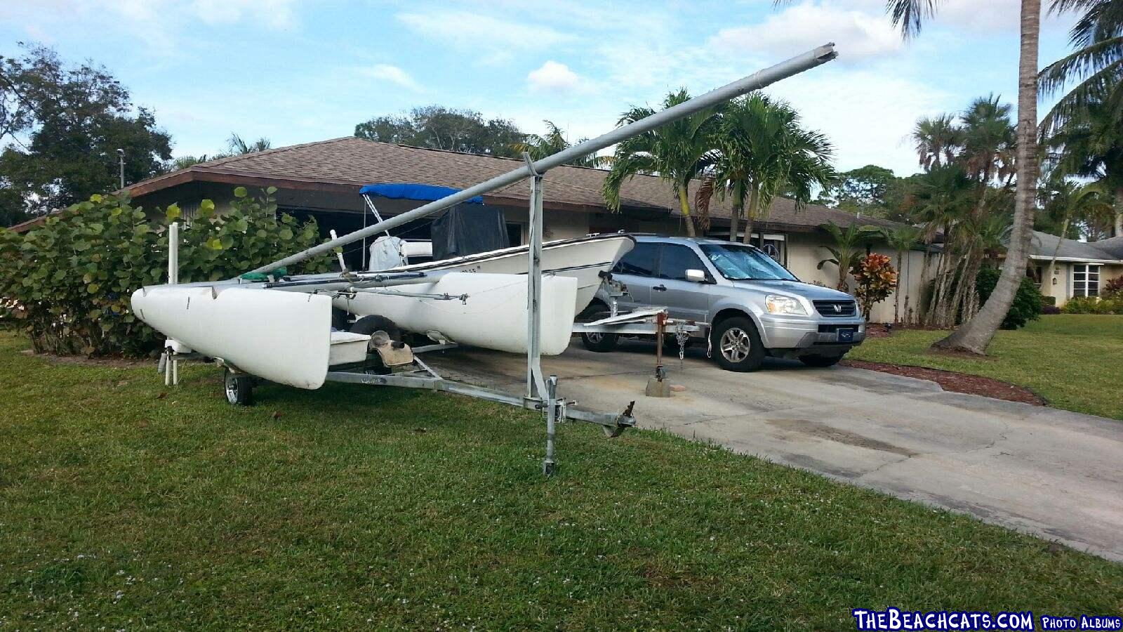 Supercat on trailer