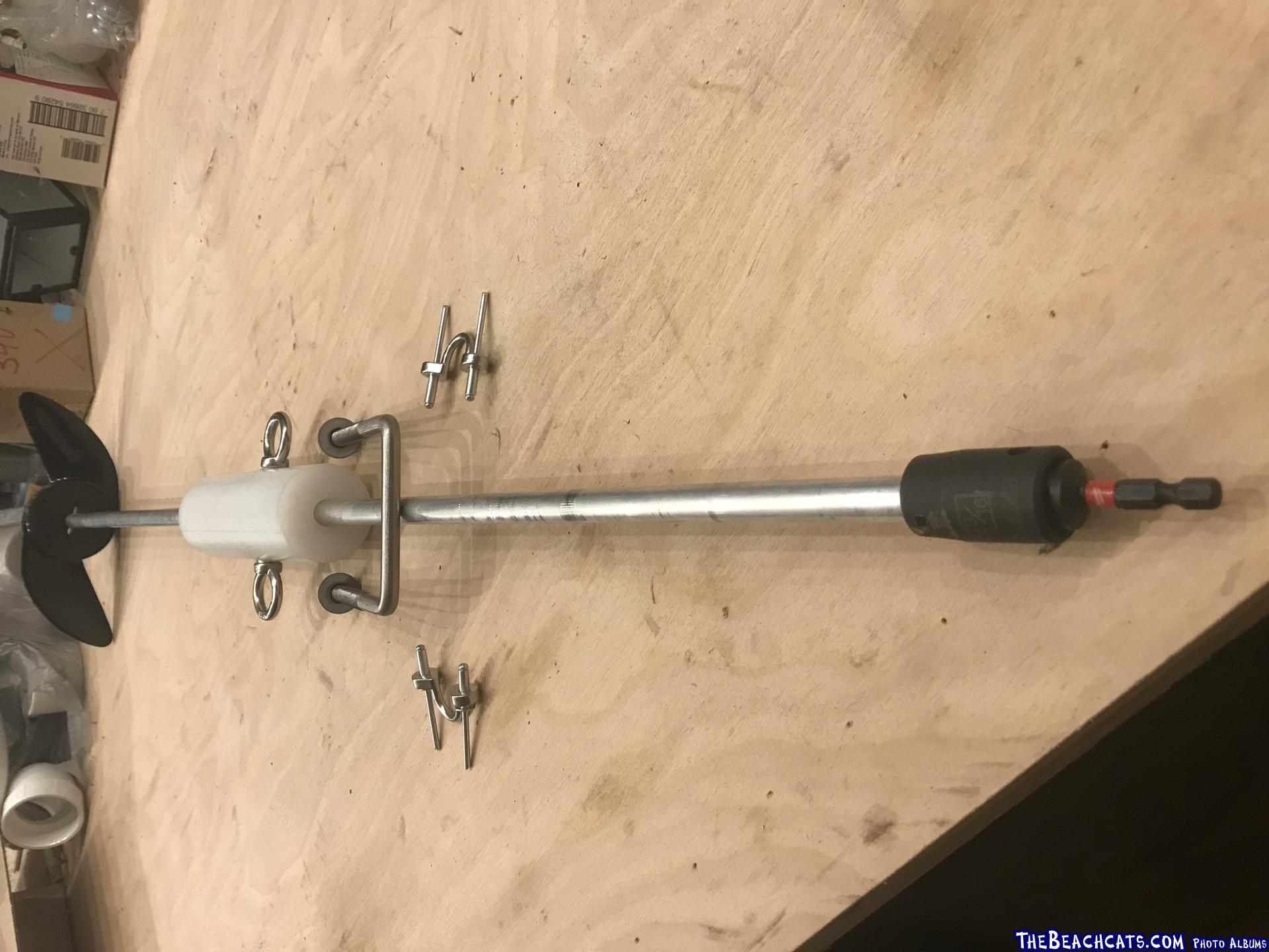 Shaft passing through nylon bearing