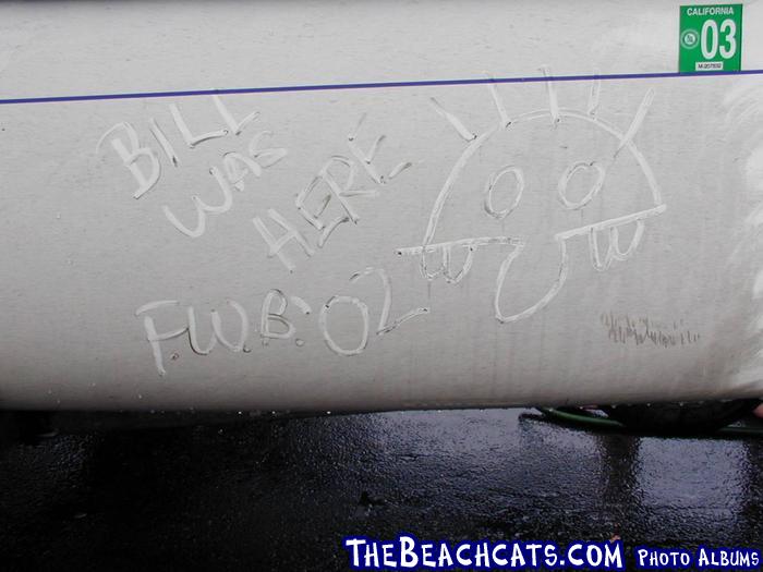 Bill's diesal truck left a bit of a mess for us when we got to Florida...
