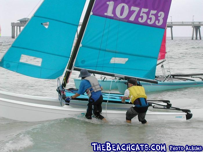 Clifton Neff (Fleet 2 youth sailor) and Jacob Sailor (yes, his real name) pushing out to attend the mega event. The boat they ha
