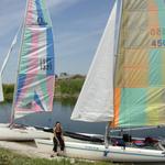 Carolee on our P19 with Erik\'s 5.8 behind