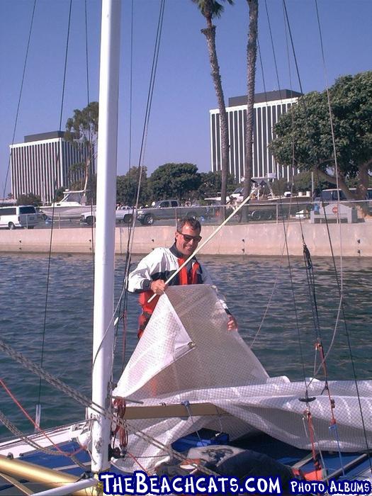 Gary rigging at Marina Del Rey