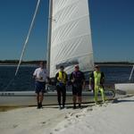 Phillip Mumm, Meg Gilmer, me and Steve Lowery hanging at on the beach.