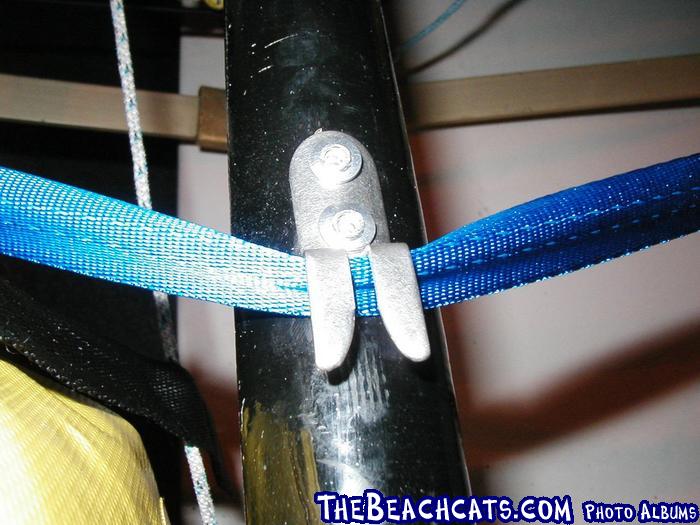 Spinnaker pole base gets a small hammock hook