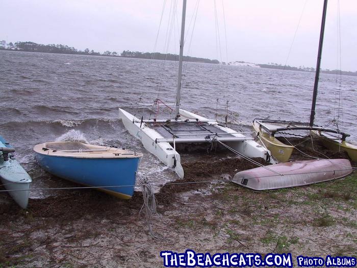 Effects in Ft. Walton beach sound side just after Hurricane Isadora made landfall