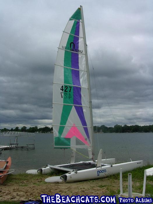 95 Nacra Uni with Number 427 Main Sail