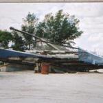 Stars & Stripes in drydock 10/03. A year long re-fit almost complete after 5 years in storage.