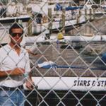 Here I am (JAG459) taking a break after the mast was set in place.