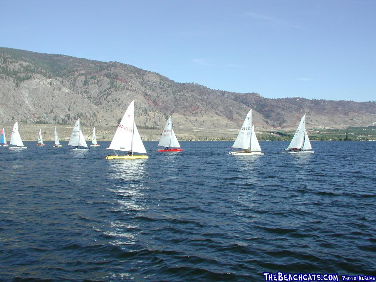 Some of the boats on a leg at BC