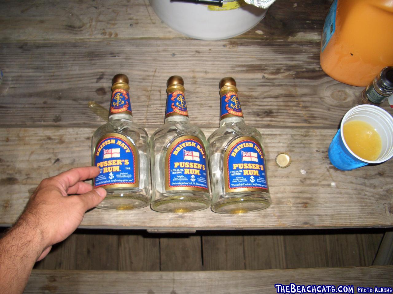 3 dead Pusser's. It's time to go home.