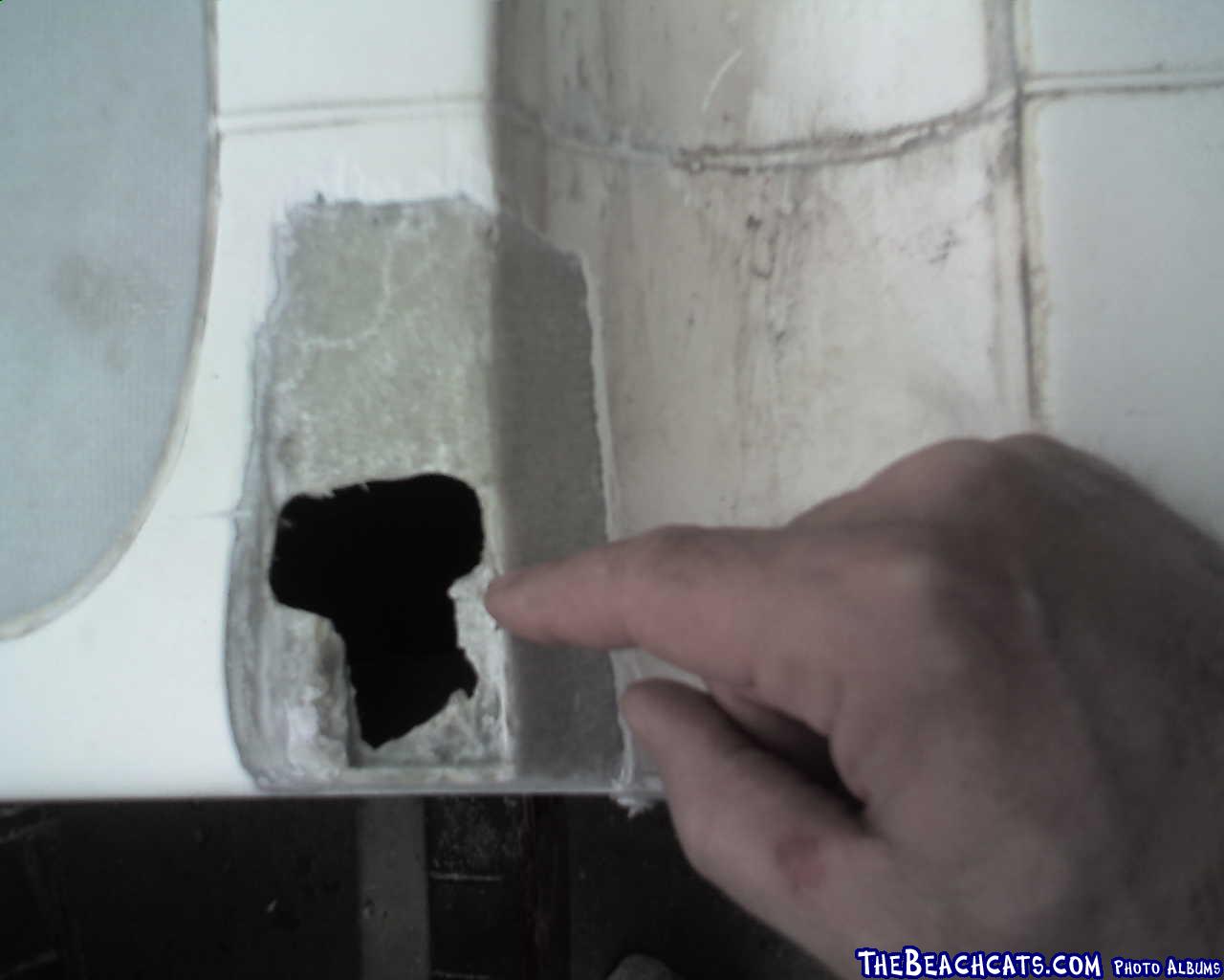Repair 2 
Fiberglass wet, all the way through.