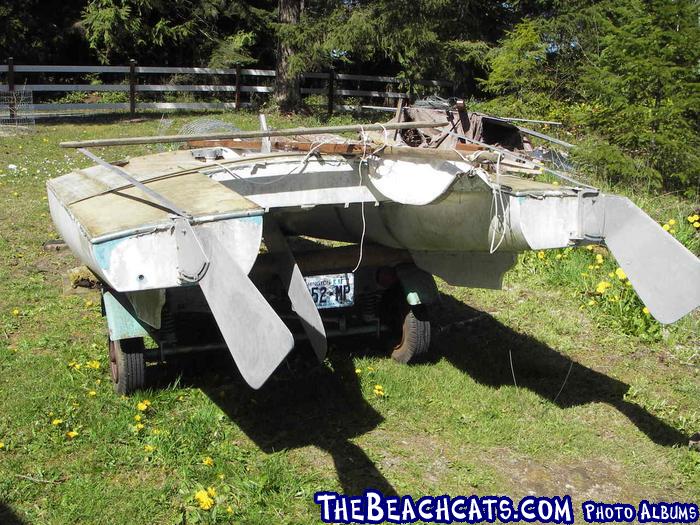 fiberglassed hulls, mahogany decks also glassed.