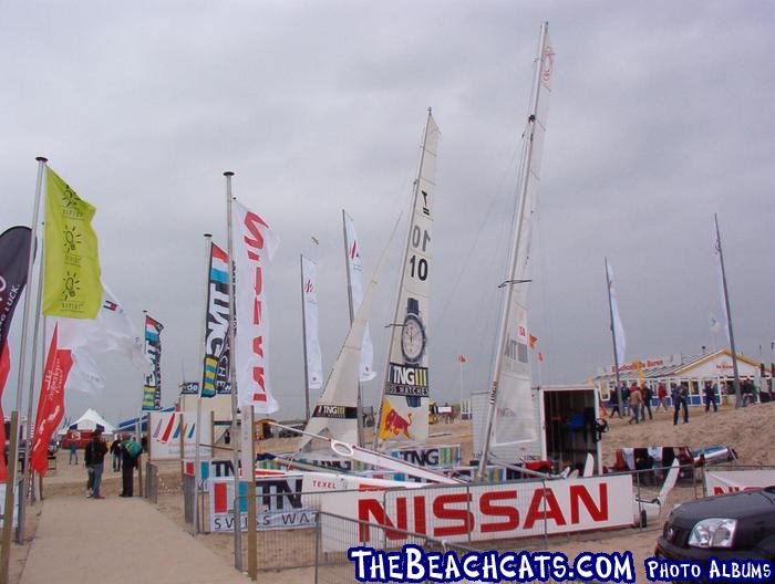 This is the pit-lane where manufacturers had new boats and gear on show.