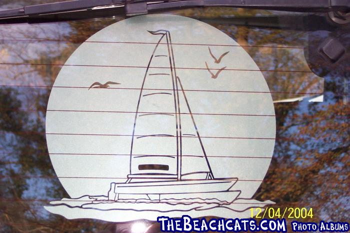 New Etched glass sticker finally installed on the Jeep.