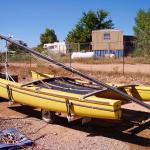 Road Trailer set up for one boat