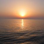 Sunset in the midle of Aegean sea