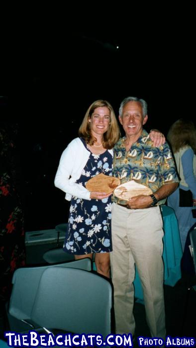 Collecting our trophies at the 2001 Hobie 16 Continentals in Monterey
