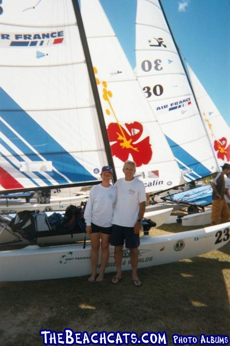 Pat & Terri at the 2002 Worlds in New Caledonia