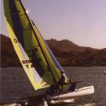 Hobie Pacific 18 sailing Lake Hodges CA
