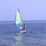 Yoncha windsurfing on Mark Twain Lake