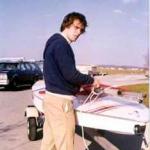 My fist boat at age 16 an slightly used Sunfish. Marsh Creek Exton, PA 1976