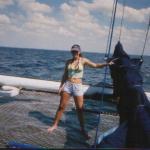 Jenny's(Daughter of JAG)first sailing experience. What a way to start!