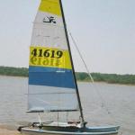 This is my Hobie 14T on lake Thunderbird in OK