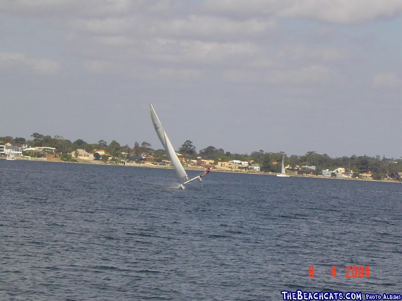 one up on a Nacra 5.8 in Perth WA