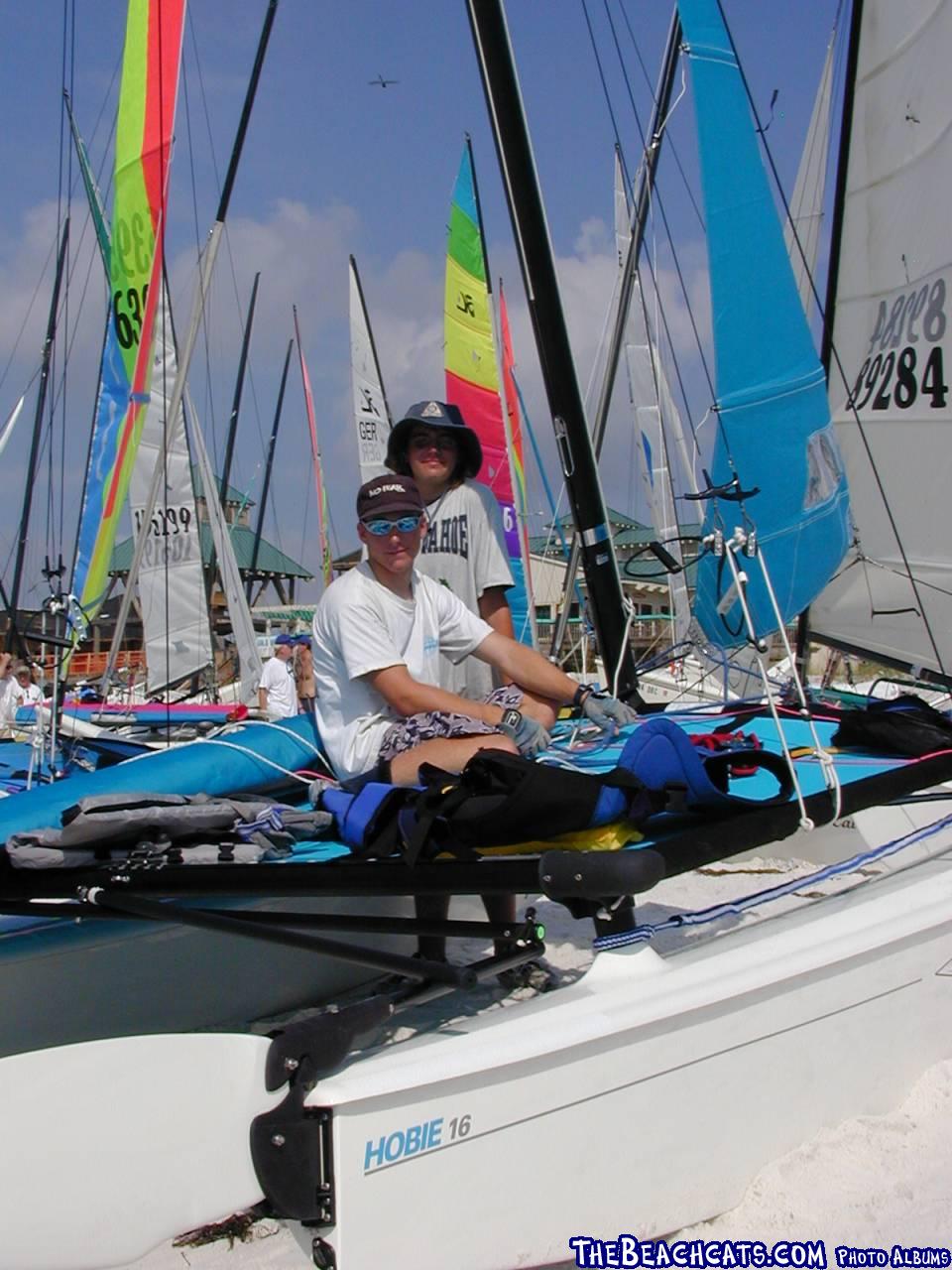 Jacob Sailor (foreground, Fleet 20) and Clifton Neff (Fleet 2), second place in the youth event.