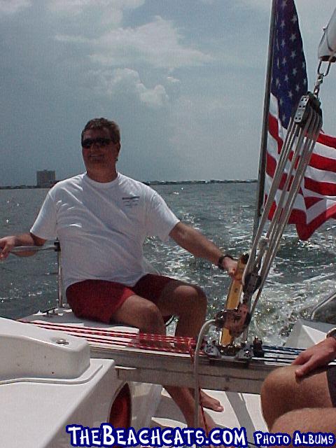 Damon at the helm