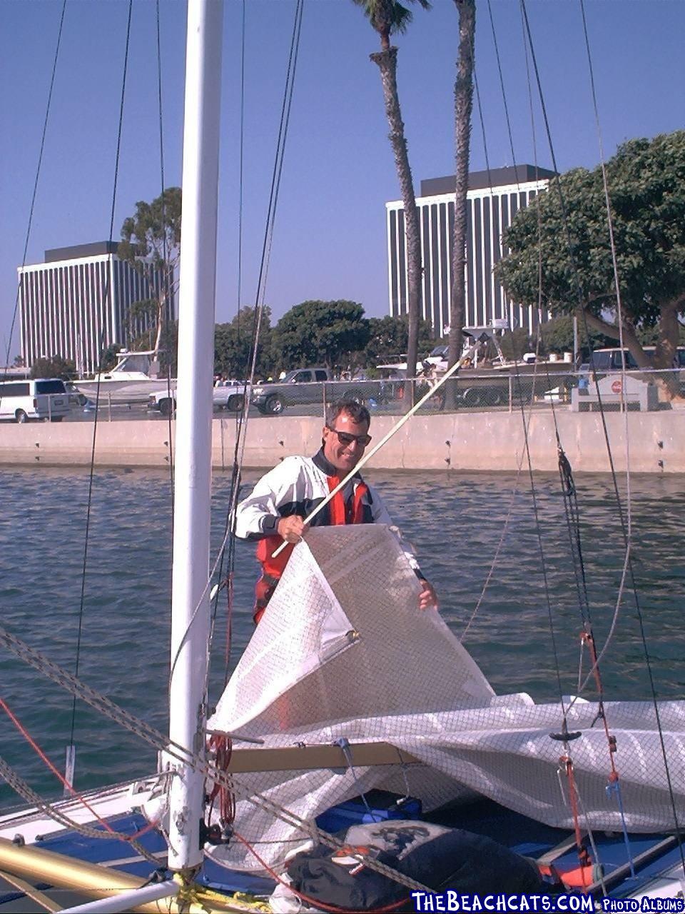 Gary rigging at Marina Del Rey