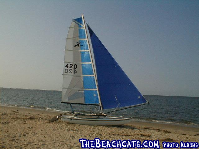 Hobie 14 with Mylar Square top main and hooter!!