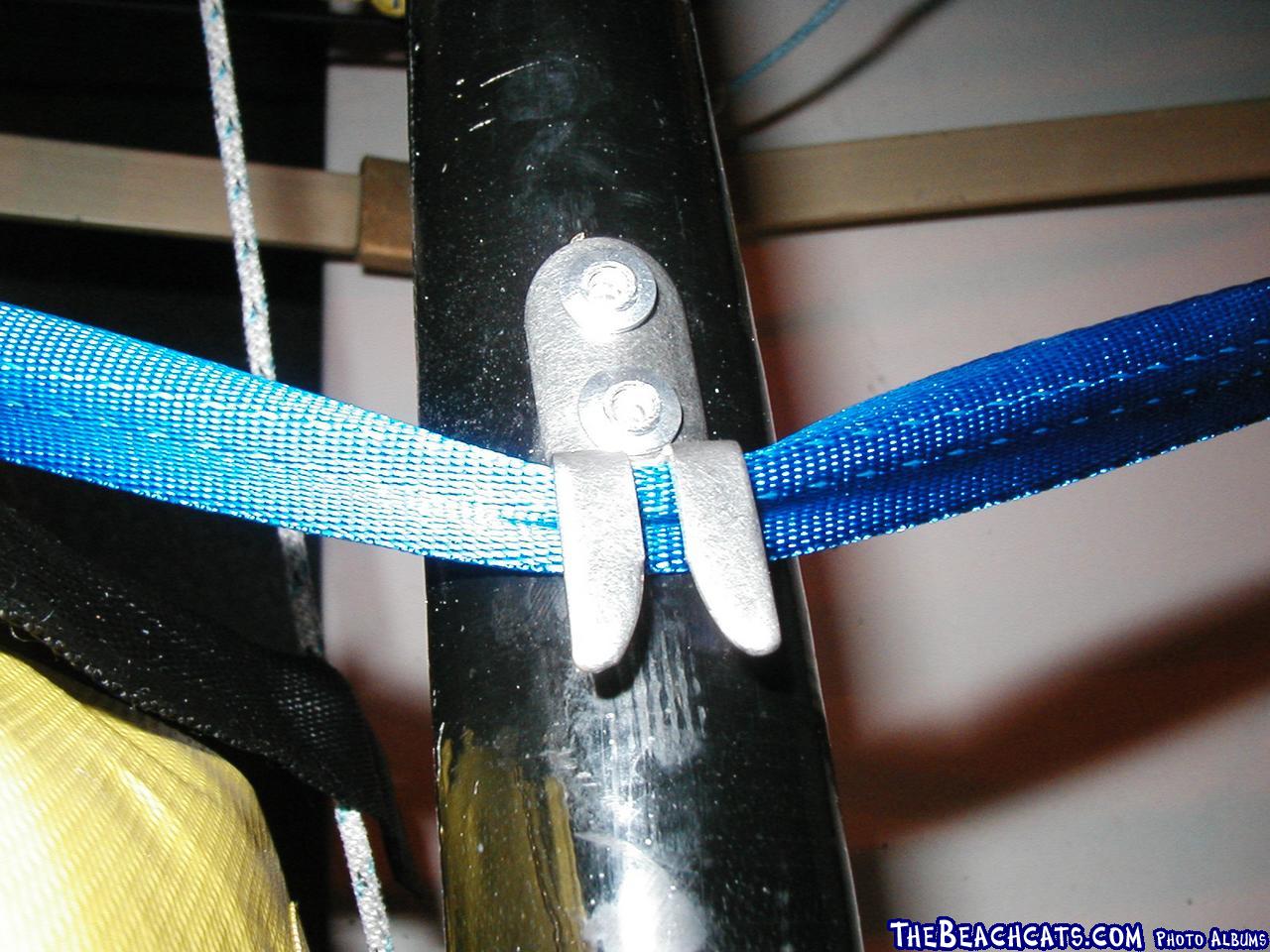 Spinnaker pole base gets a small hammock hook