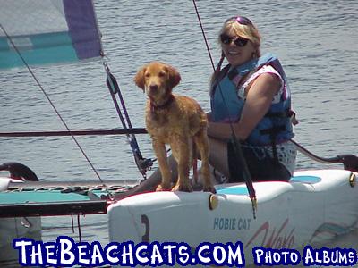 Cody sailing with Mary Wells