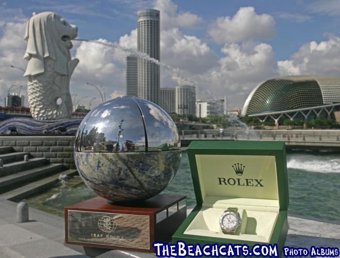  SINGAPORE, The Merlion: The Merlion is a legendary creature that has the head of a lion and a body of a fish. ISAF Rolex Sailor