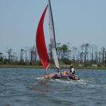 Very cool way to sail a Hobie 14