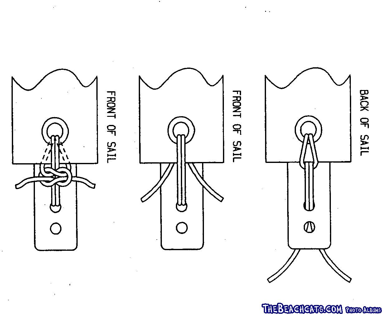 Single Hole Batten Tie from Hobie 20 Manual