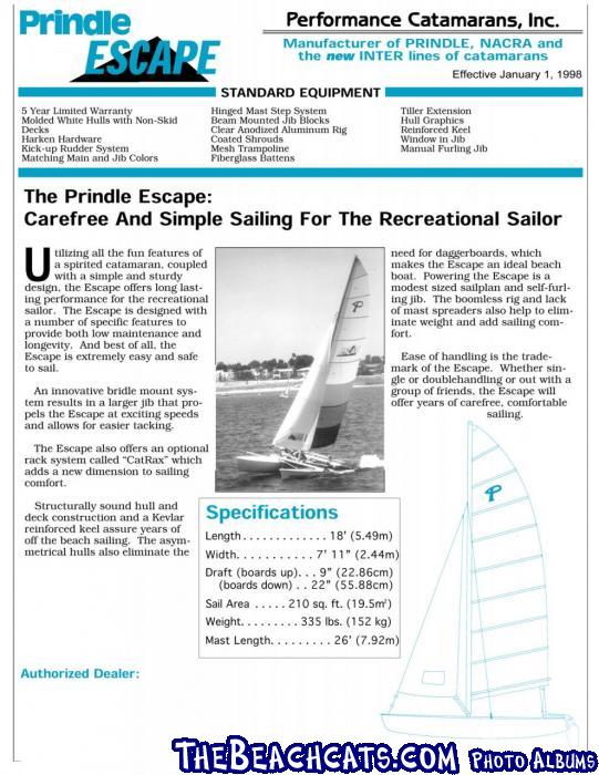 Prindle Escape Sales Sheet